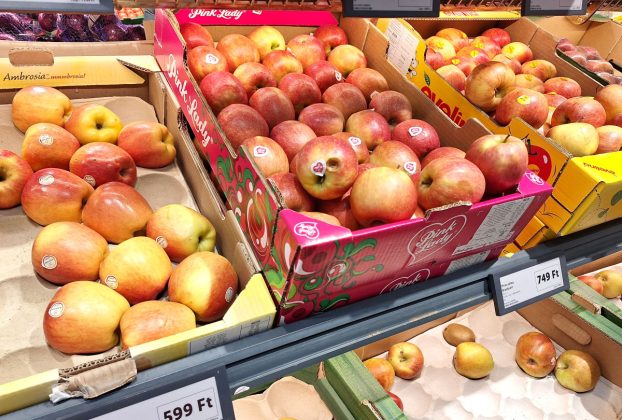 Szeged, drága az alma, alma, drága, infláció, gyümölcs, import, Lidl